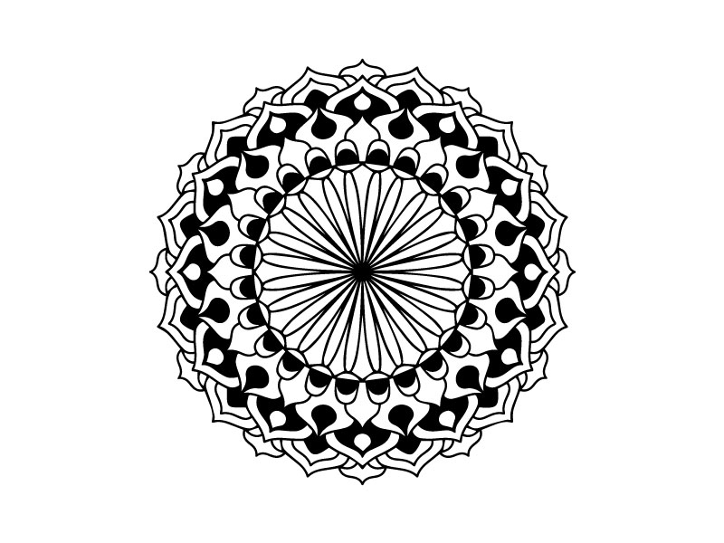 5 Black and White Mandala Design.