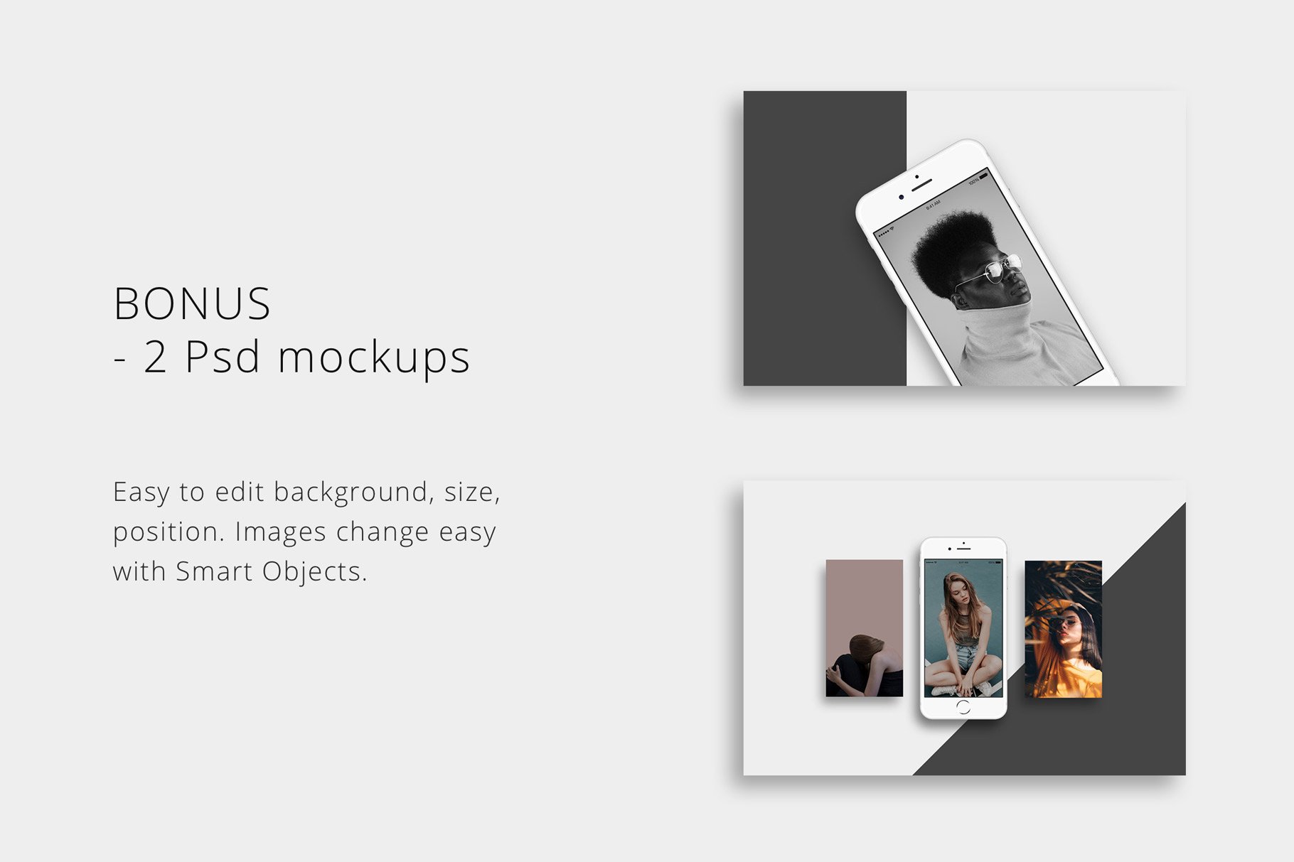 Also you will have a bonus such as 2 PSD mockups.