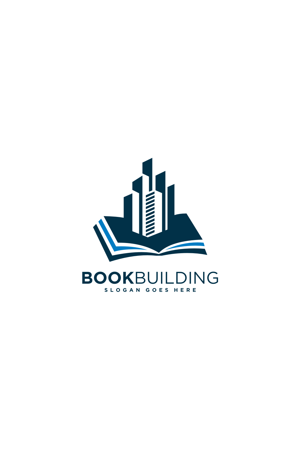 Book Building Logo Design Vector pinterest image.