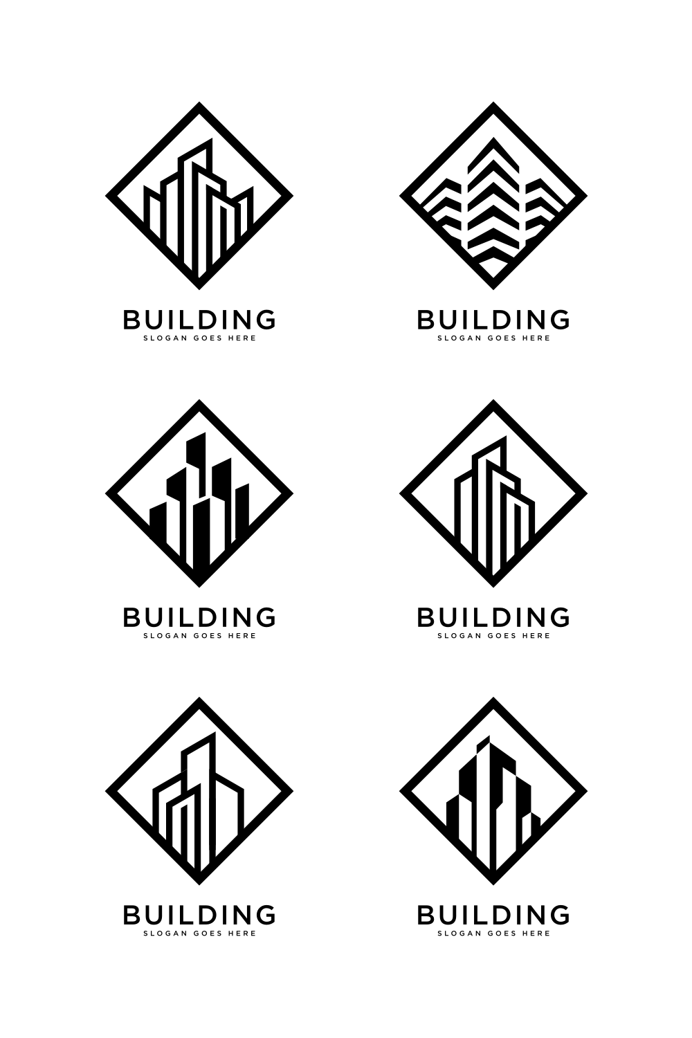 Building Logo Vector pinterest image.