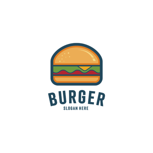 Burger Abstract Outline Vector Logo Template
