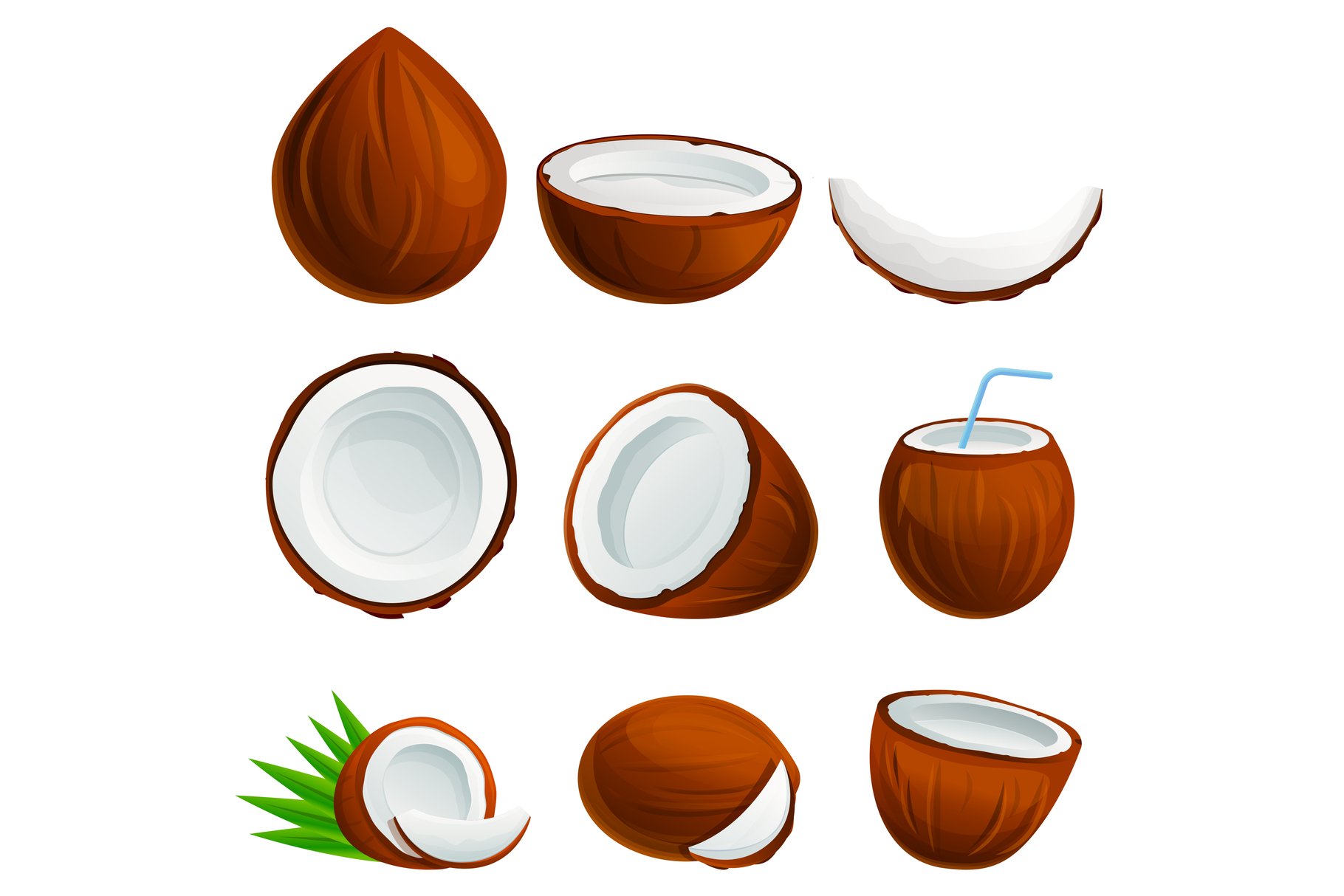 Some coconut parts.