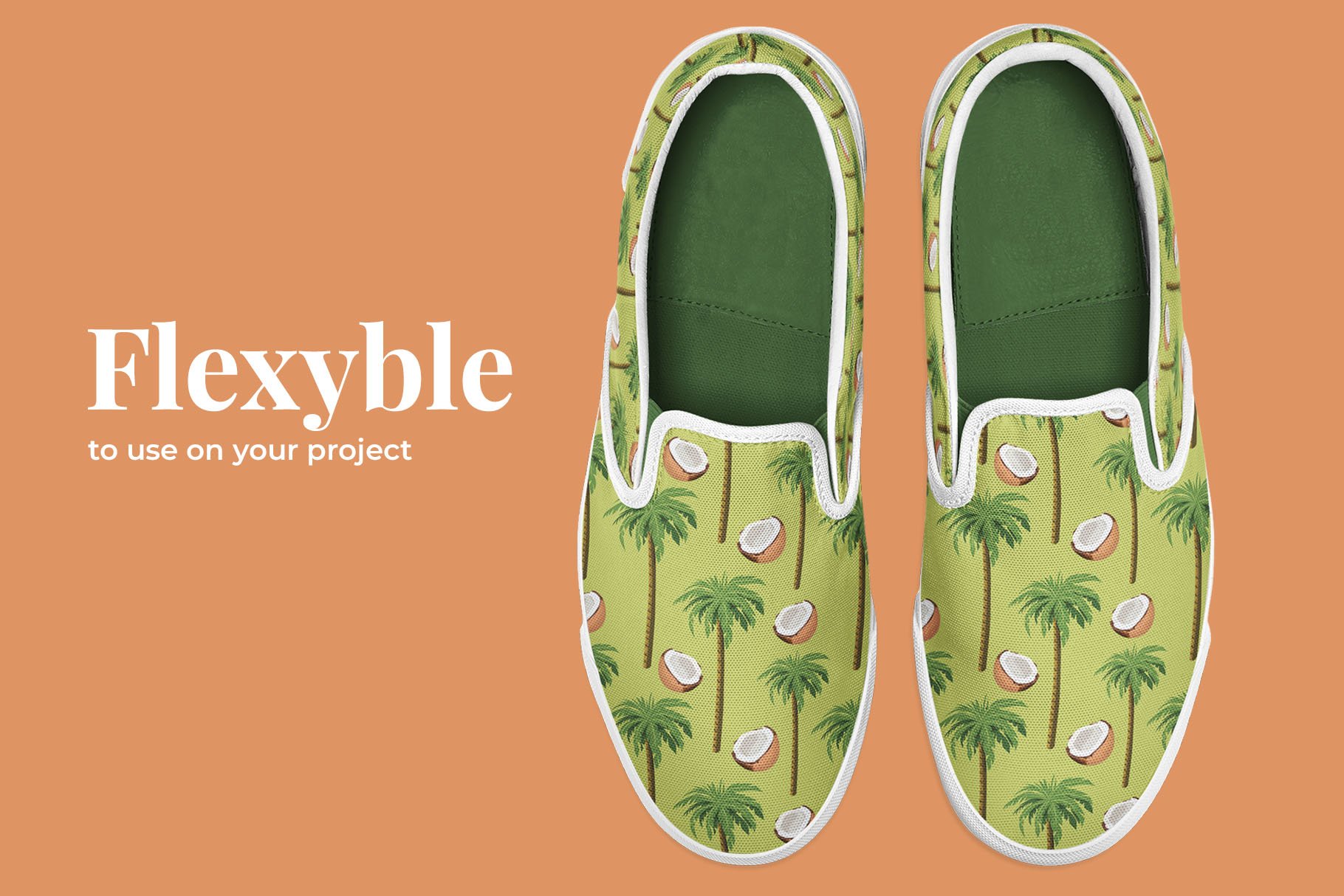 Shoes with palms prints.