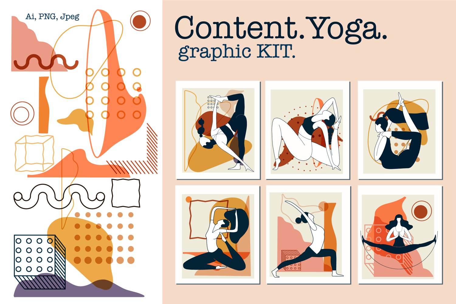 Cover image of Content. Yoga. Graphic KIT.