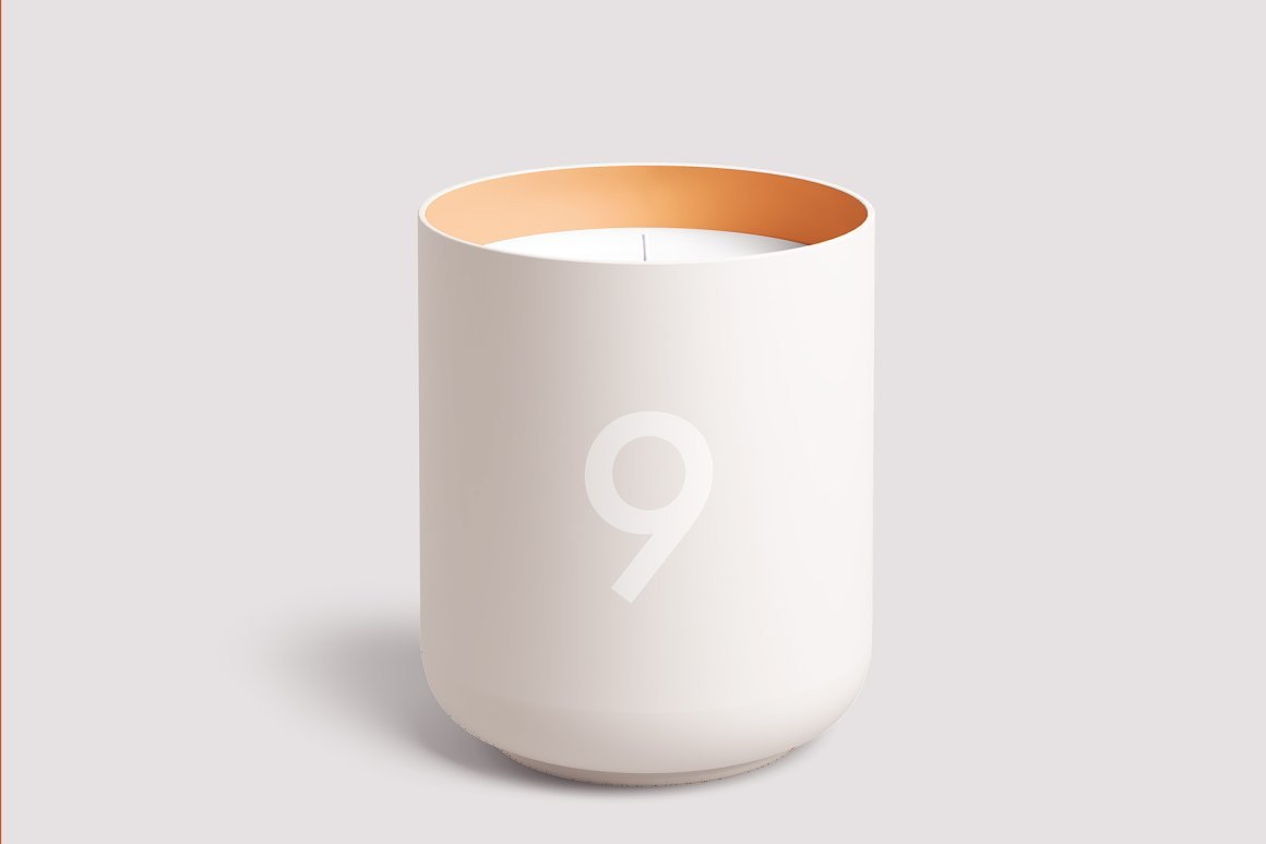 Pink Candle with number "9".