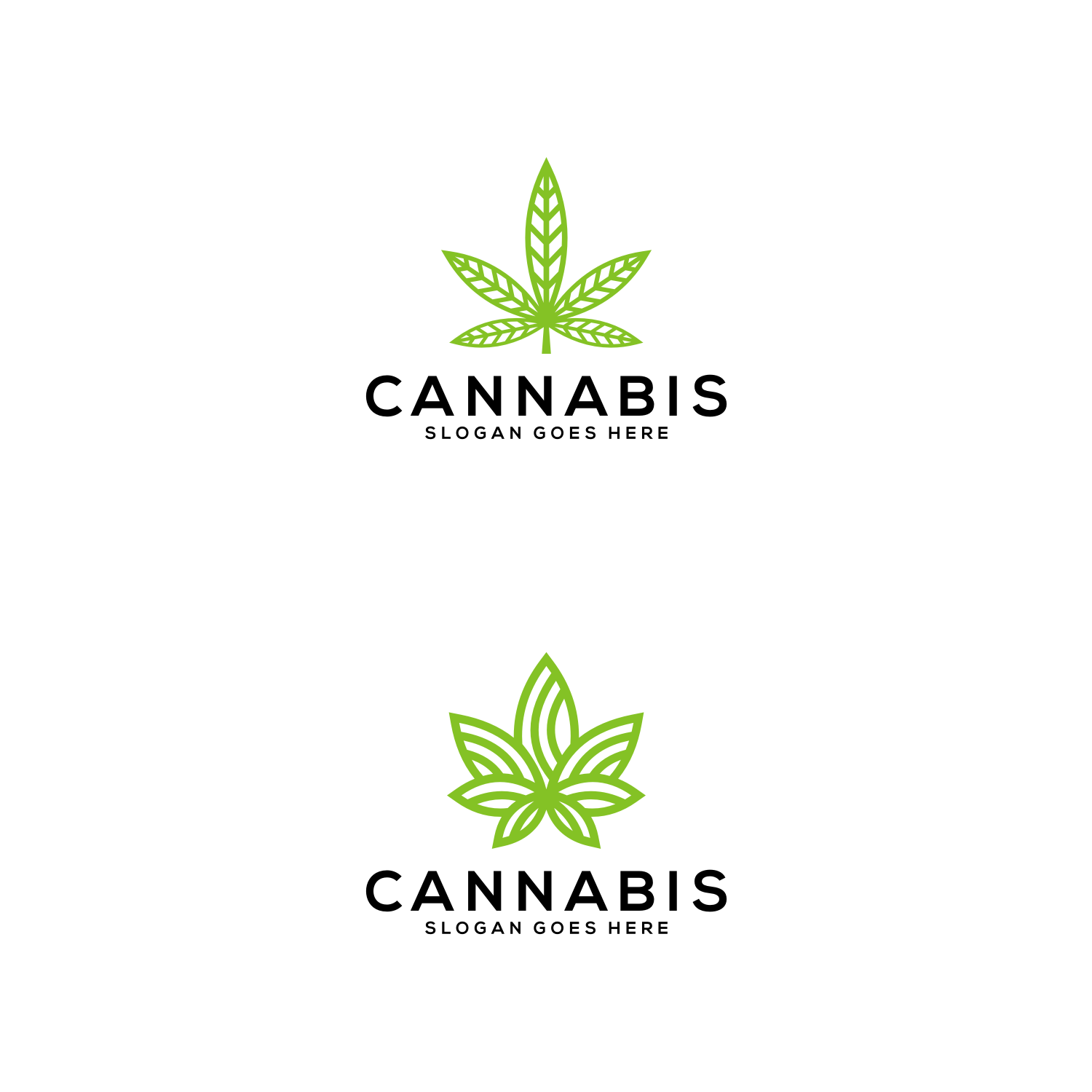 Cannabis marijuana leaf logo vector template cove rimage.
