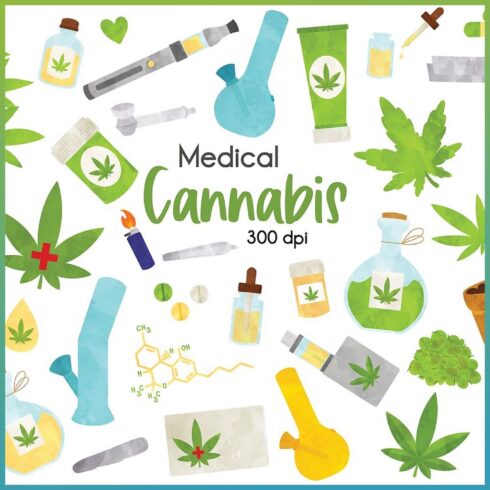 Cannabis Medical Marijuana Clipart.