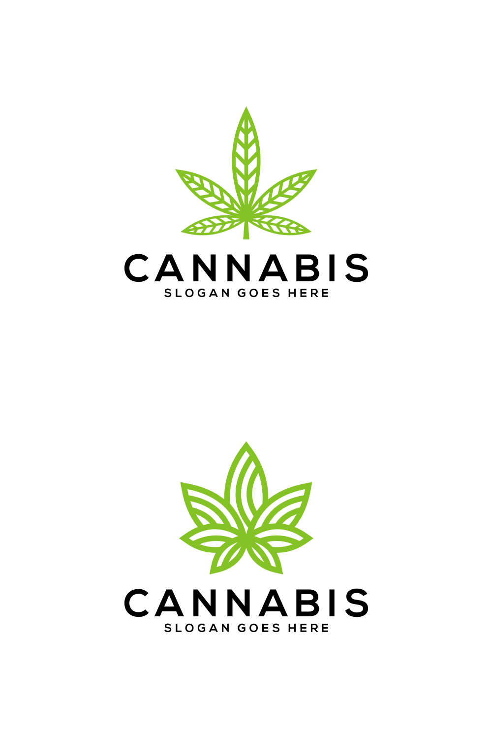 Cannabis marijuana leaf logo vector template pinteres.