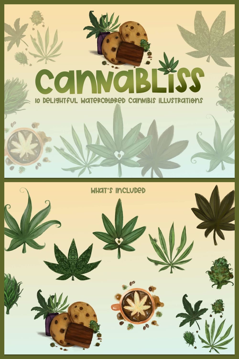 Cannabis Clipart - pinterest image preview.