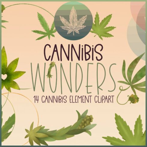 Cannibis Inspired Element Clipart - main image preview.