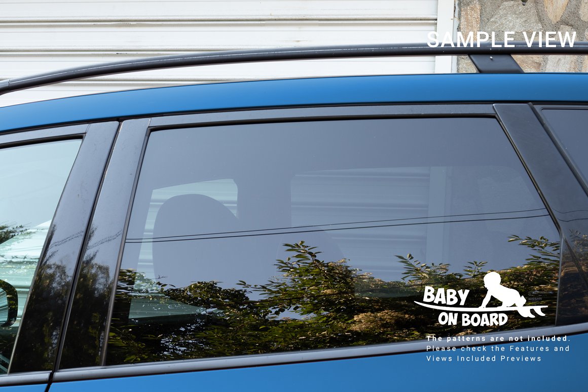 Photo of a car with an irresistible "Baby on Board" sticker.