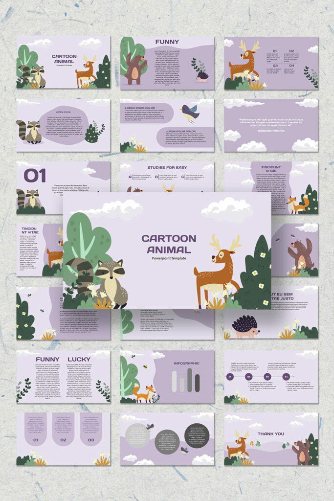 Cartoon Animal Powerpoint Template – MasterBundles