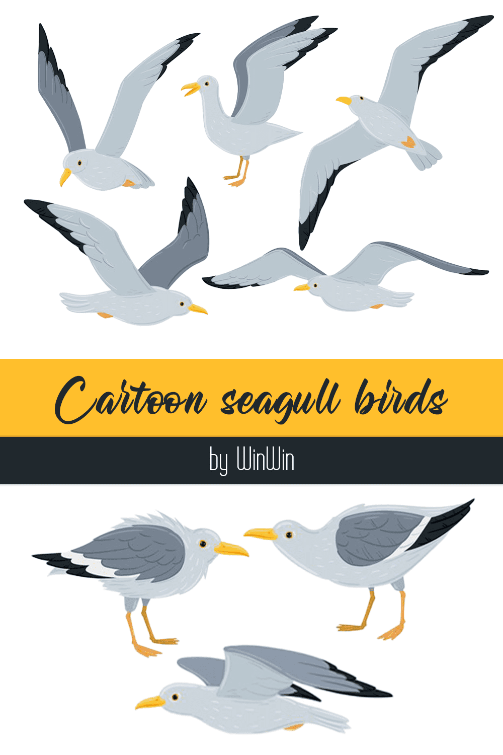 cartoon seagull birds pinterest