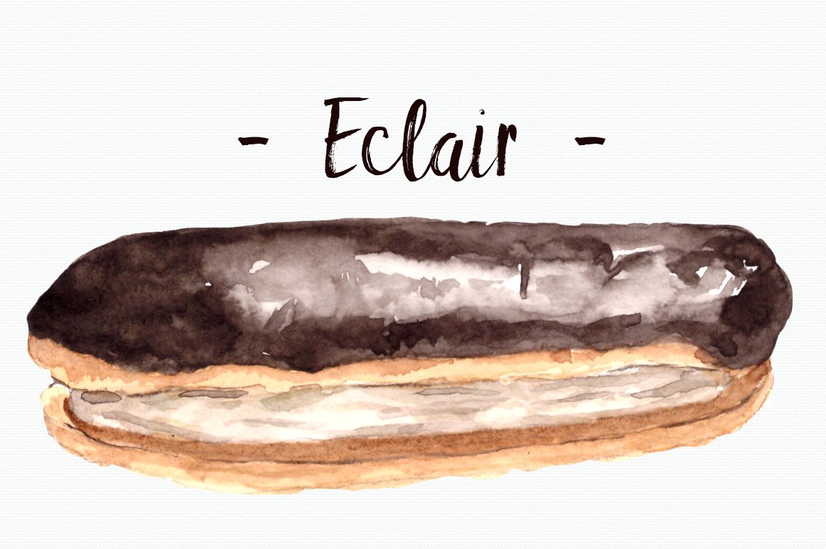 Eclair with a chocolate.