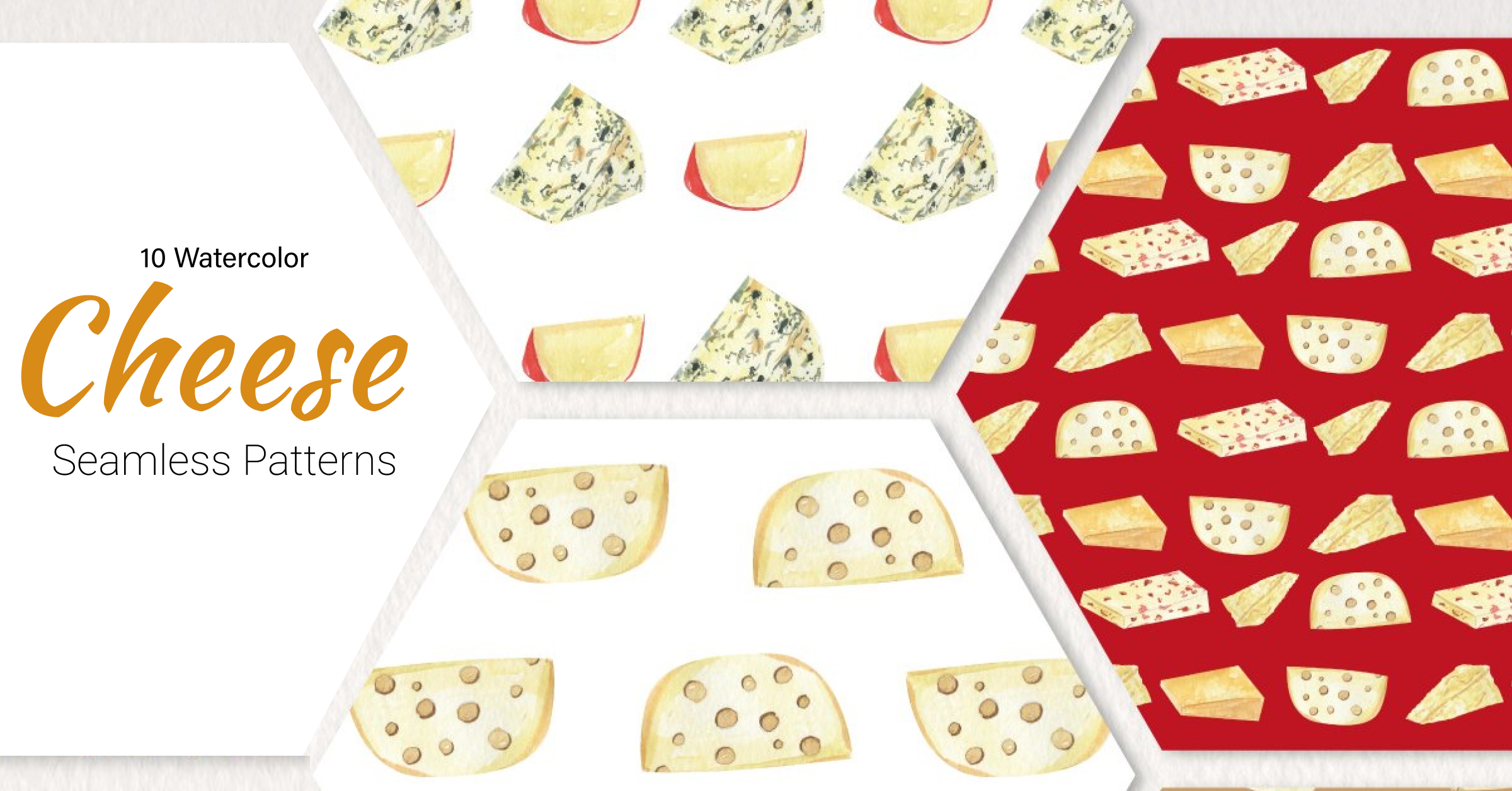 Cheese Watercolor Seamless Patterns Digital Food – MasterBundles