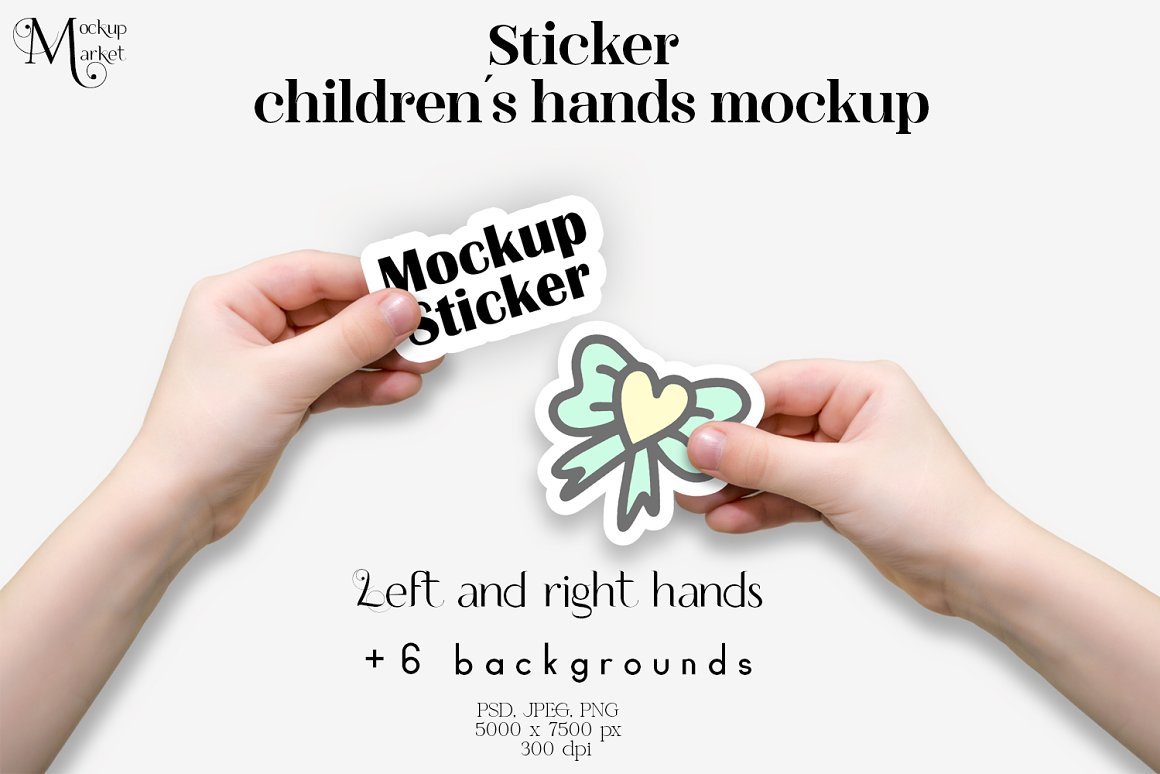 Picture of gorgeous stickers in the form of a childs hand.