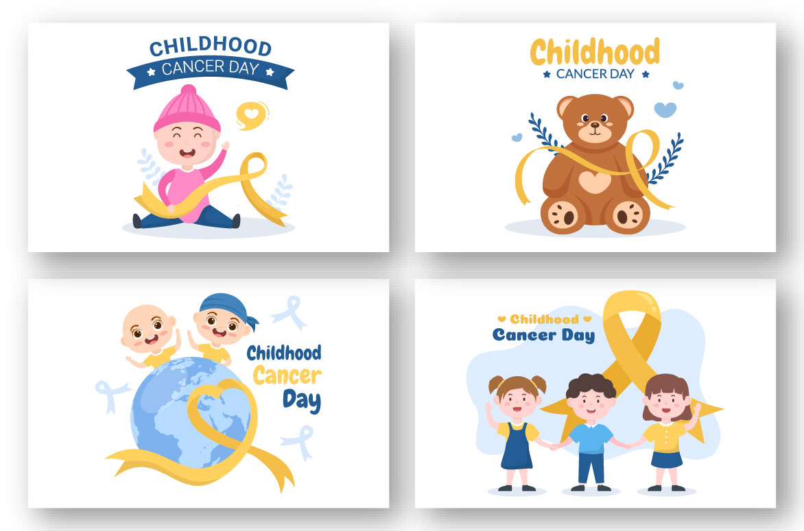 10 International Childhood Cancer Day Illustration collection.
