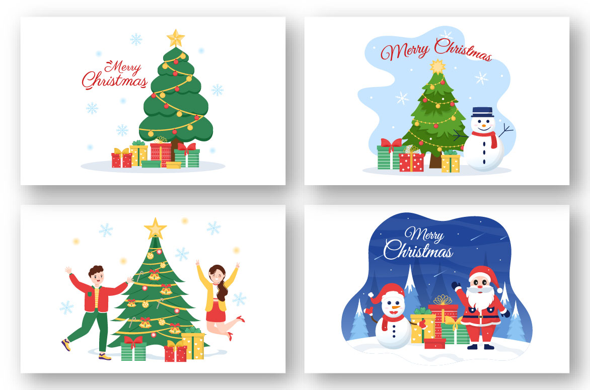 26 Merry Christmas and Happy New Year Illustration for christmas designs.