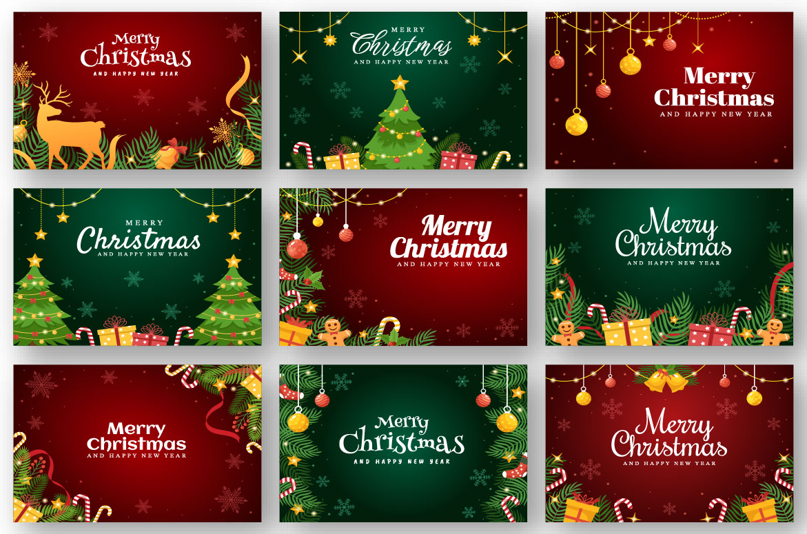 26 Merry Christmas and Happy New Year Illustration for your ideas.