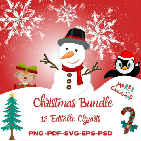 Christmas Winter Snowman Red Bundle cover image.
