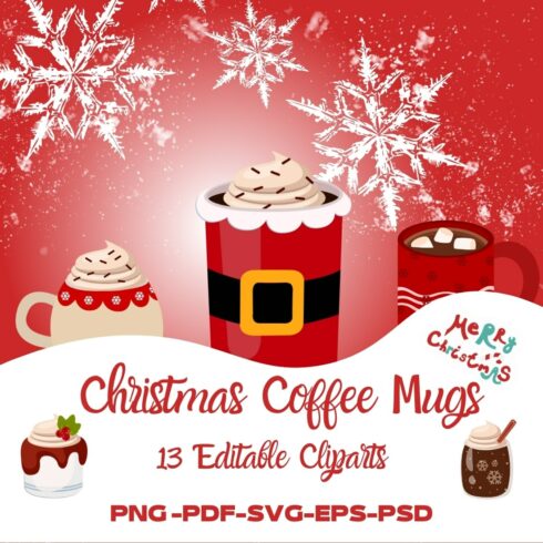 Editable Designs Christmas Coffee Mugs cover image.