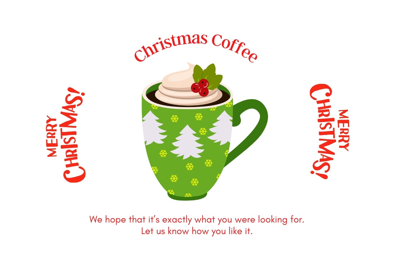 Christmas Coffee Editable Illustrations Preview.