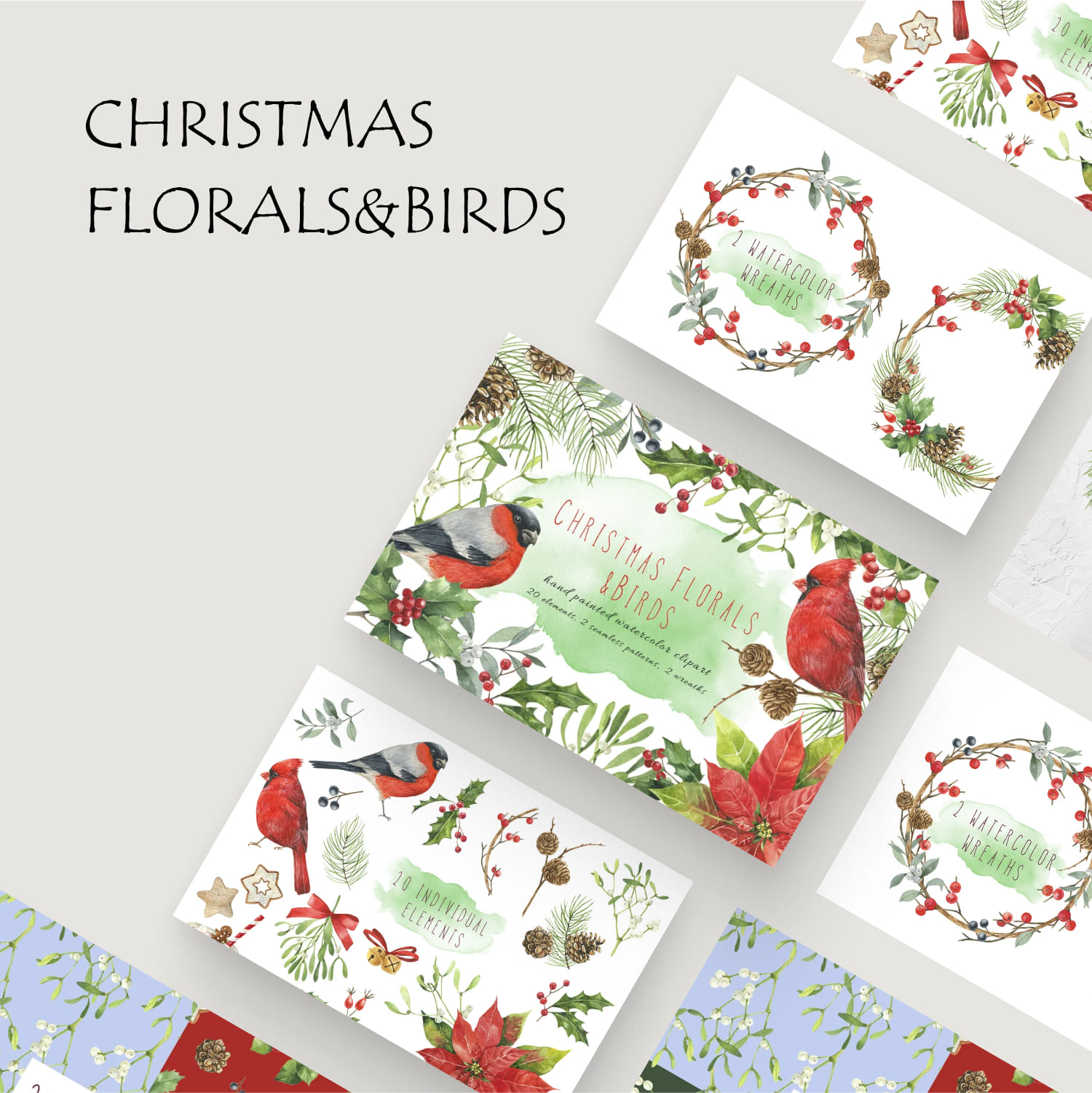Christmas Florals&Birds.