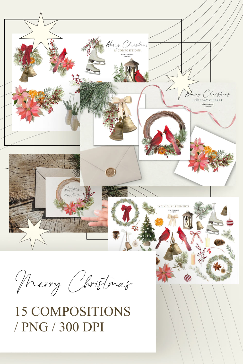 christmas holiday clipart 1000x1500