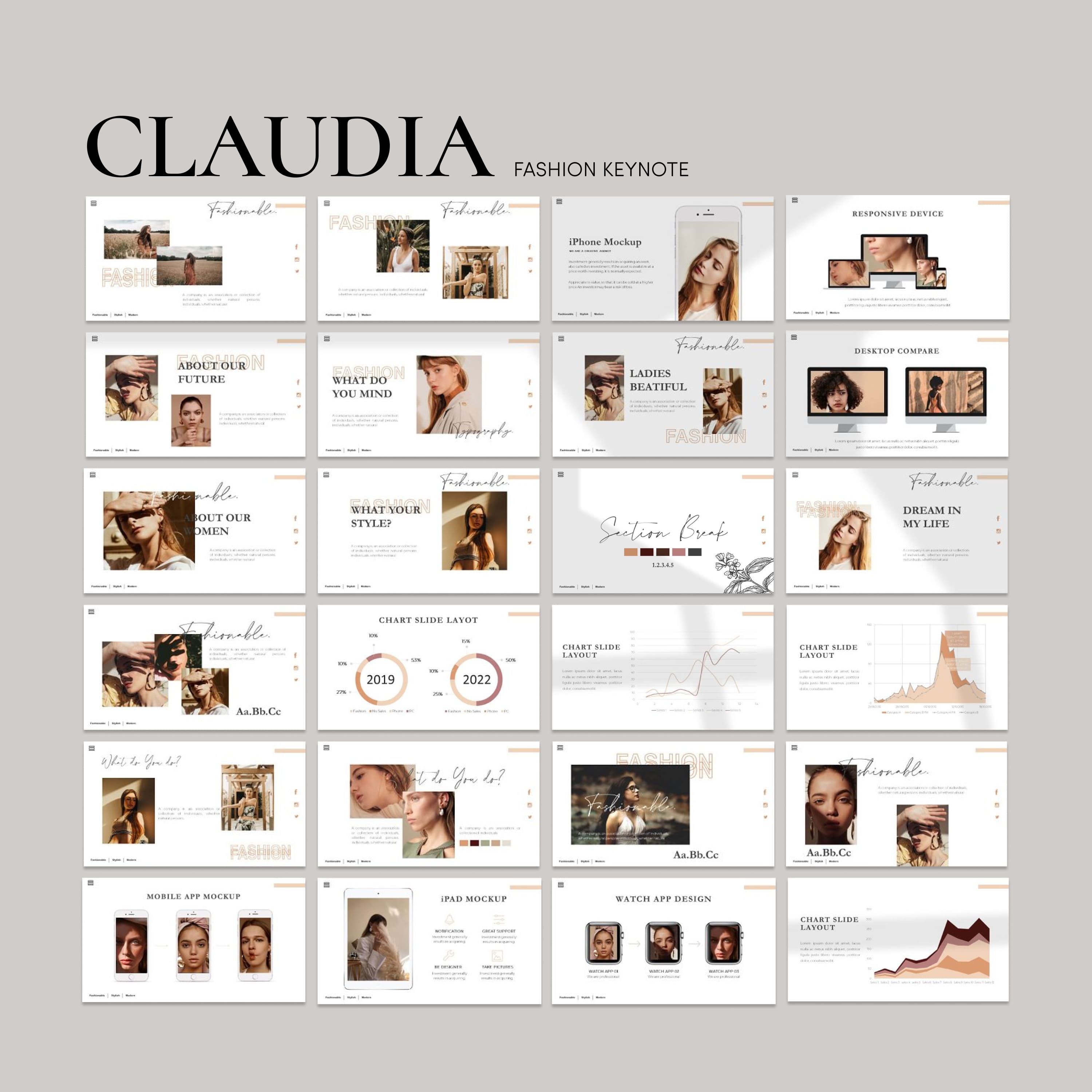Claudia fashion keynote - main image preview.