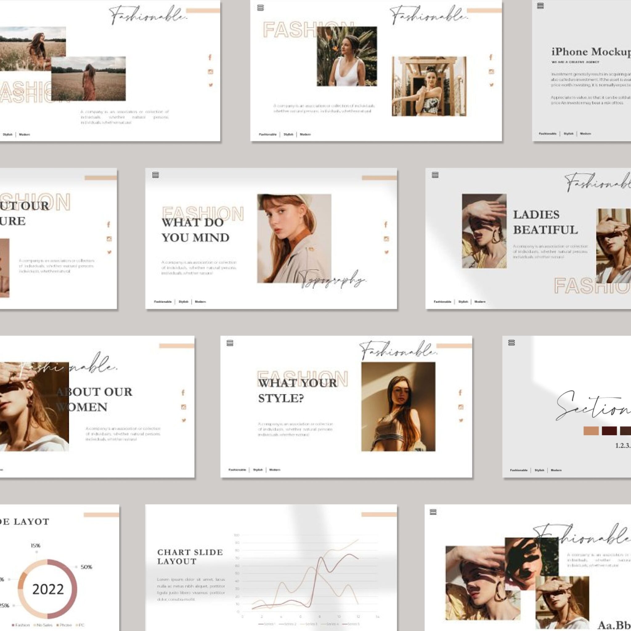 CLAUDIA Fashion Keynote Template | Master Bundles