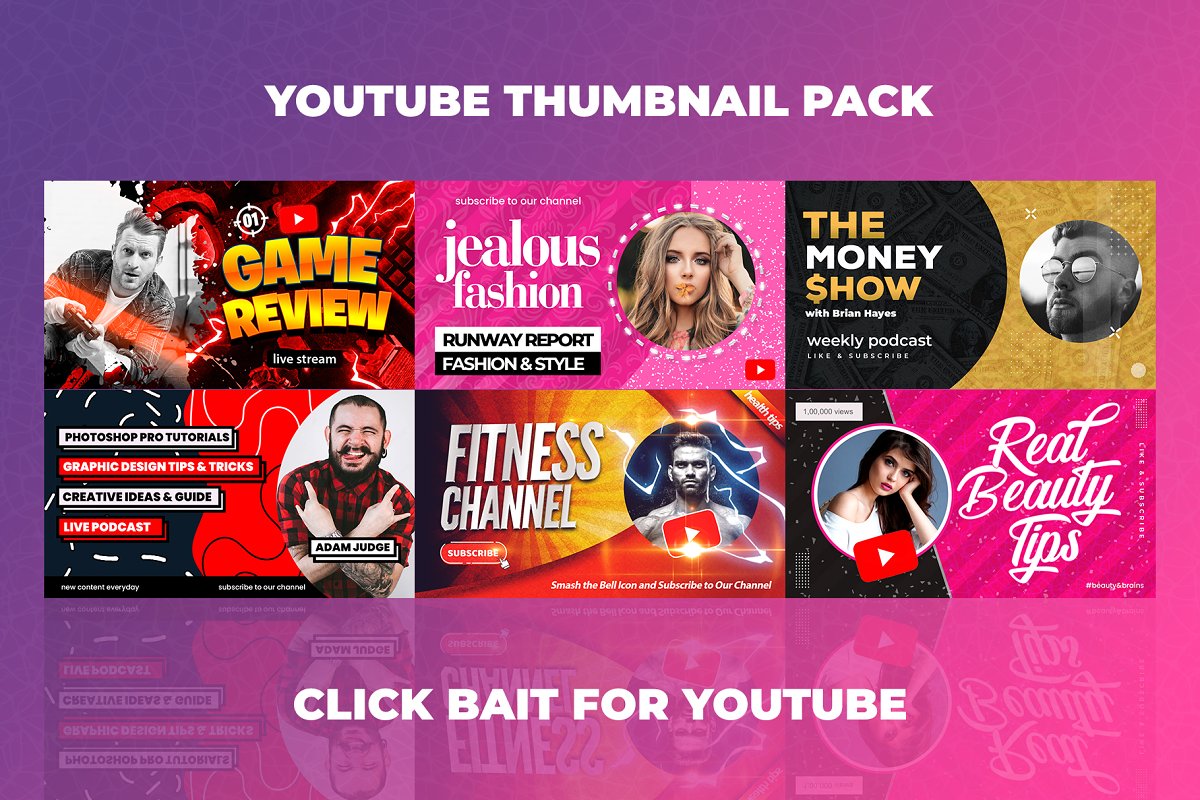Youtube thumbnail pack.