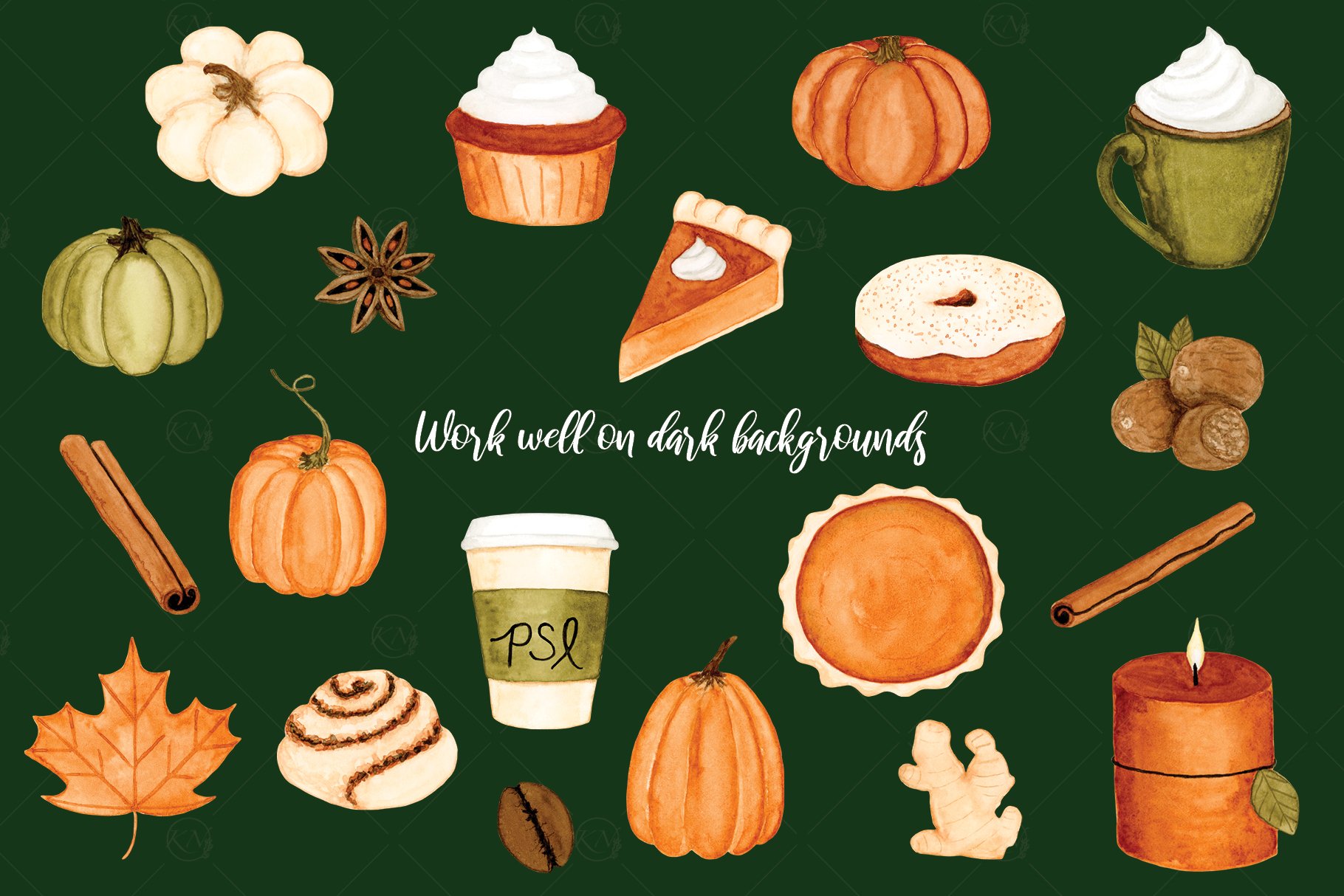 Green background with nice thanksgiving collection.