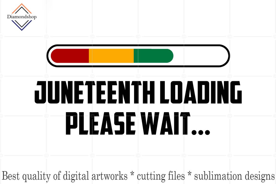 Colorful loading indicator with inscription "Juneteenth ".