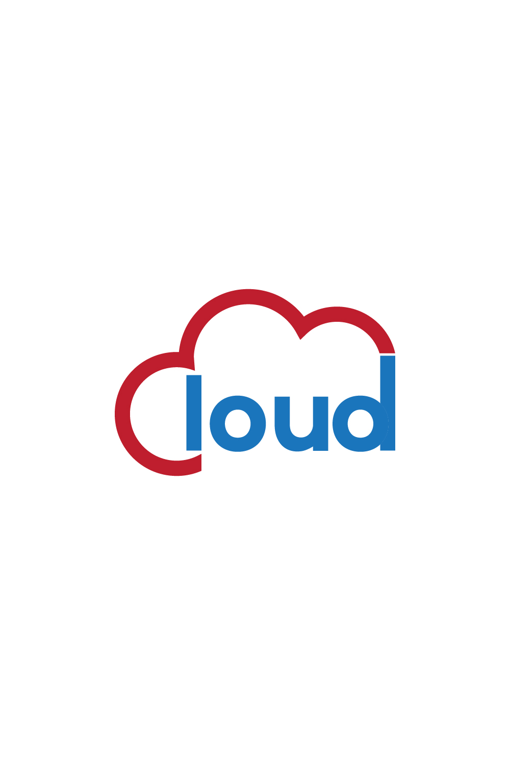 Cool Cloud Logo Design pinterest image.