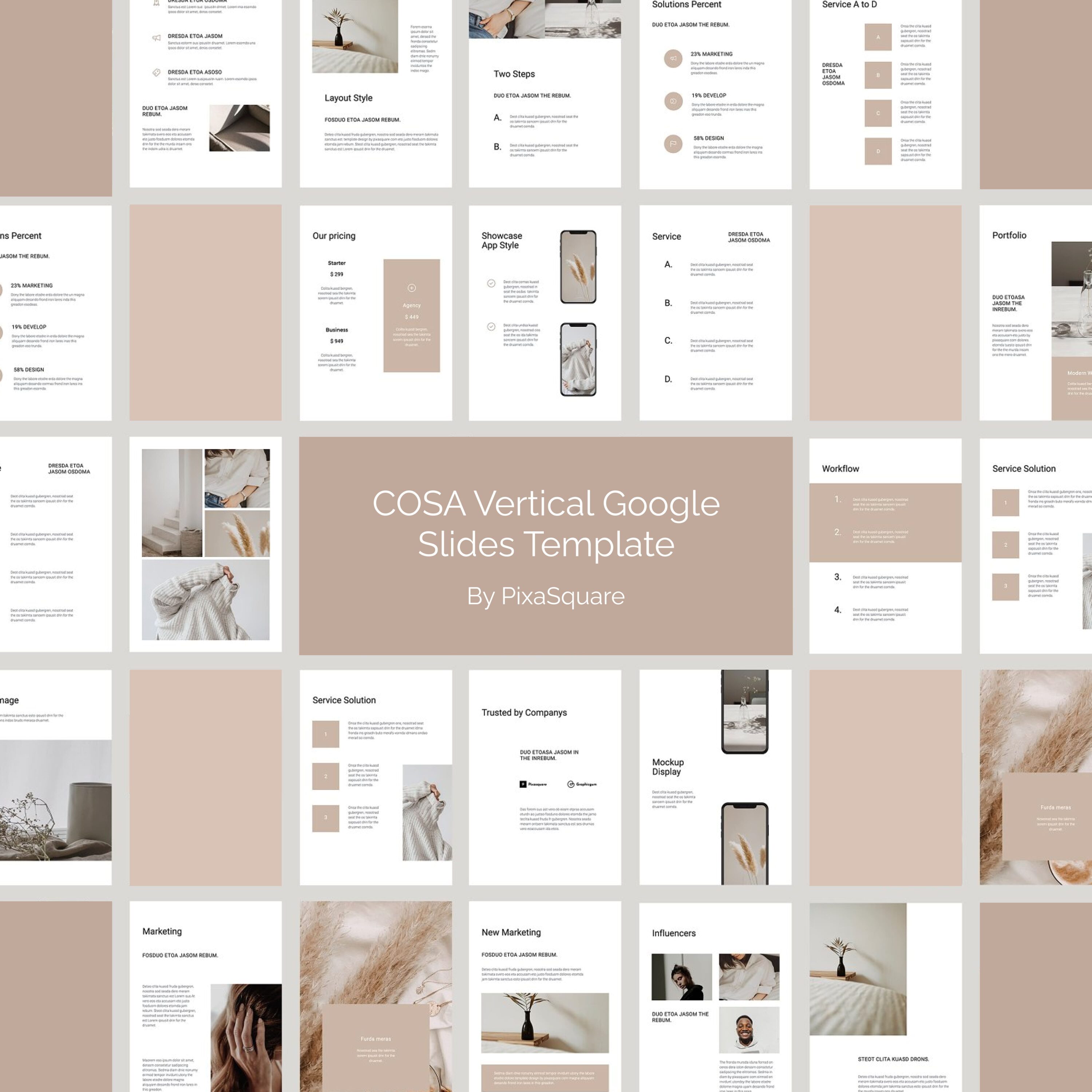 COSA Vertical Google Slides Template.