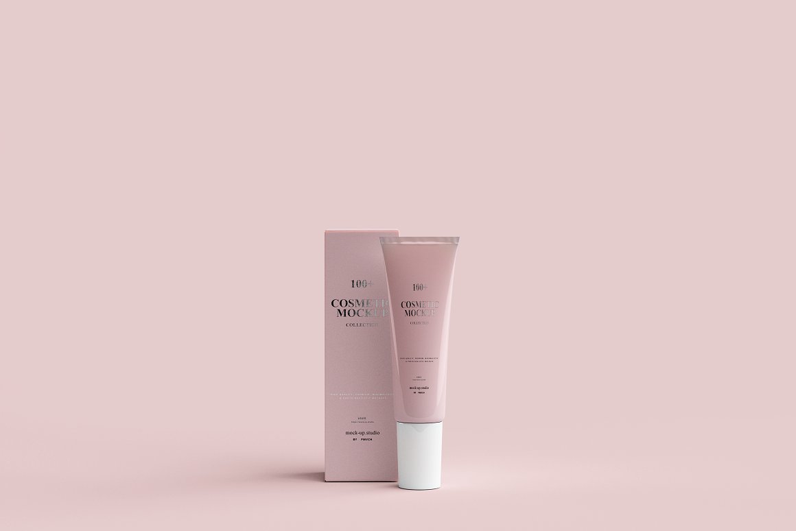 A pink skincare product and a pink box for it.