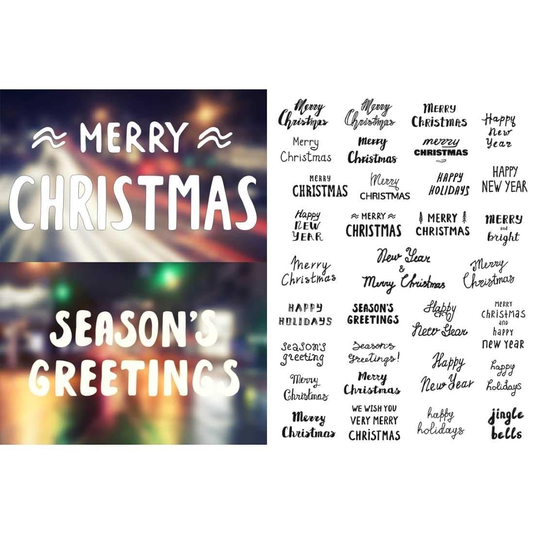 Christmas and New Year Quotes Handwritten image.