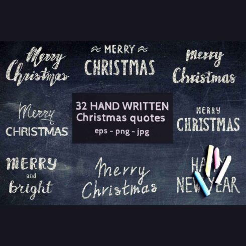 Handwritten Christmas and New Year Quotes Collection cover image.