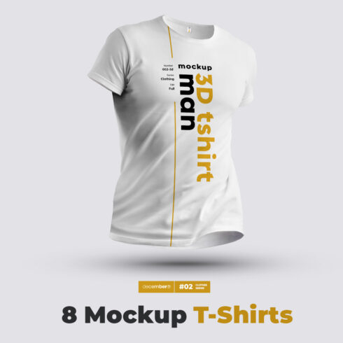8 Mockups 3D T-Shirts cover image.
