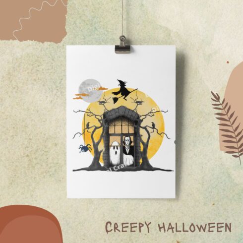 Creepy Halloween Clipart,Halloween Ghost.