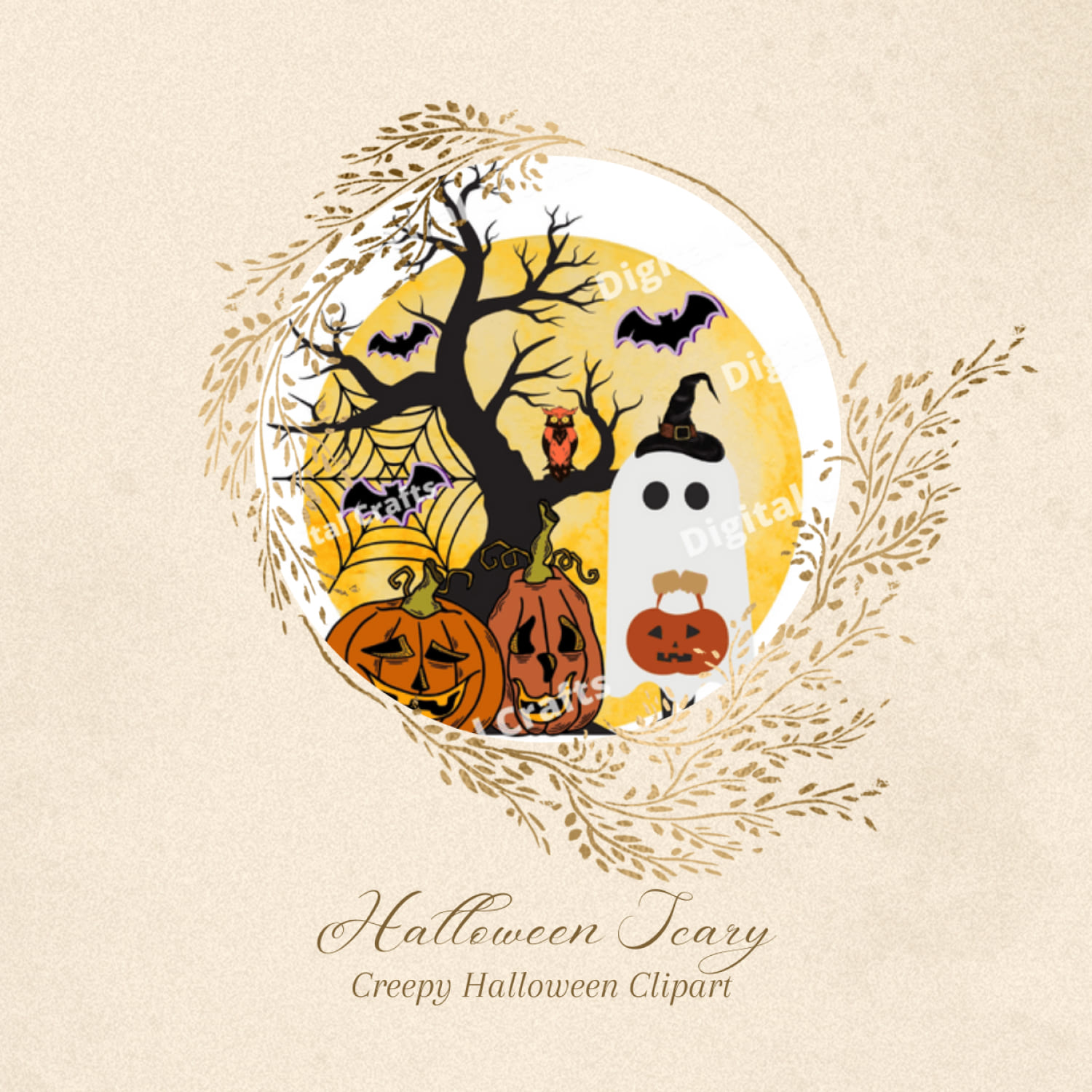 Creepy Halloween Clipart,Halloween Scary.