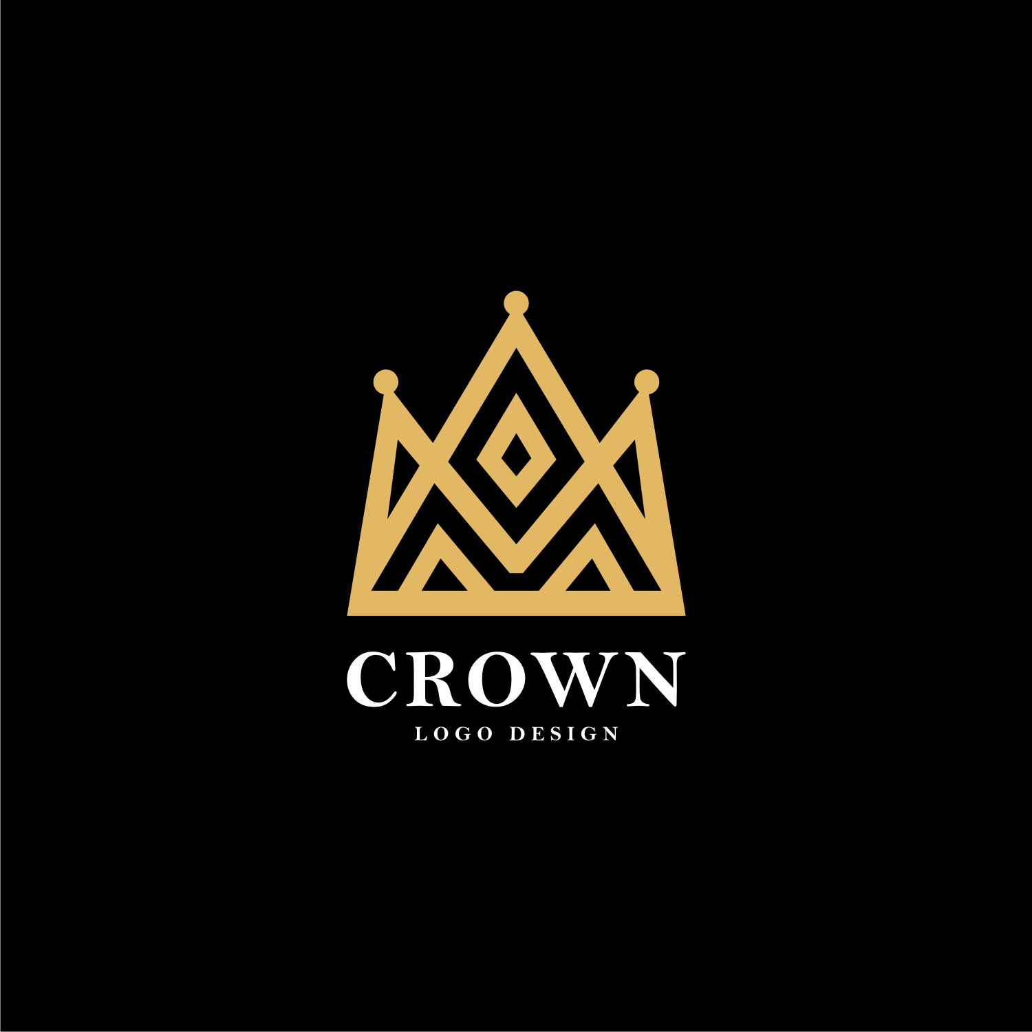 Crown Logo Design Template cover image.