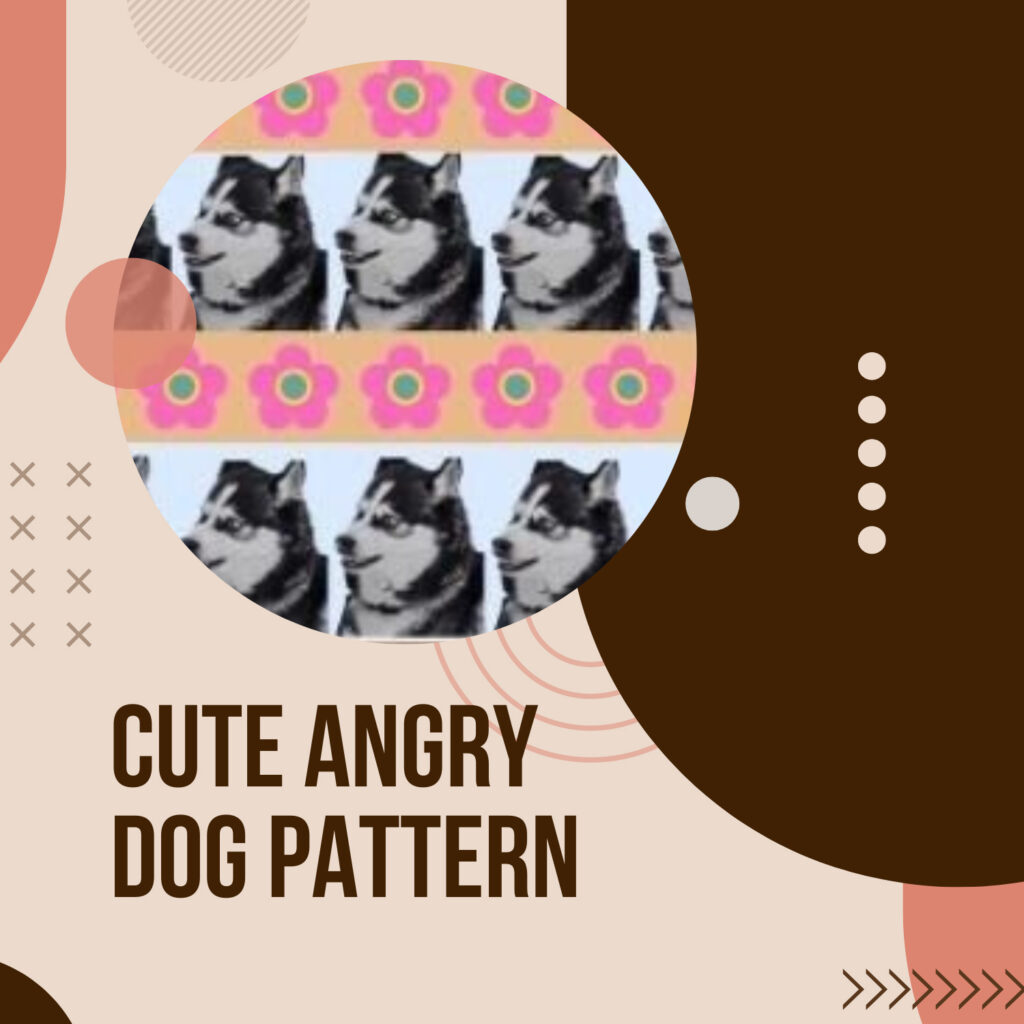Pattern Matching Angry Cute Angry Dog Pattern Background – MasterBundles
