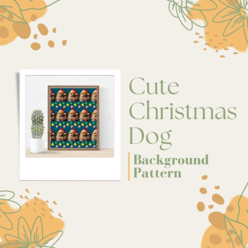 Cute Christmas Dog Background Pattern.