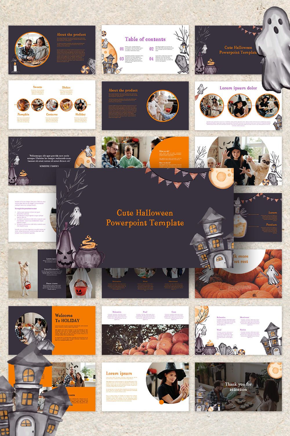 cute halloween powerpoint template 1000x1500