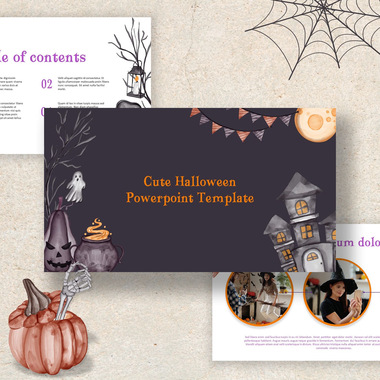 cute halloween powerpoint template.
