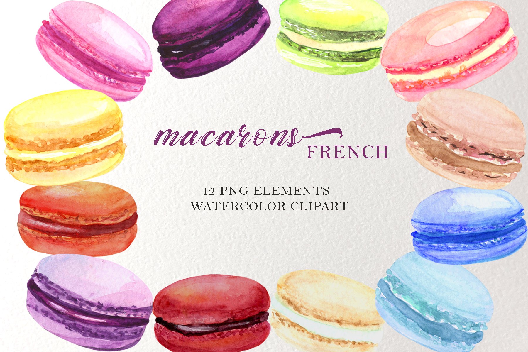 Nice colorful macaroons collection.