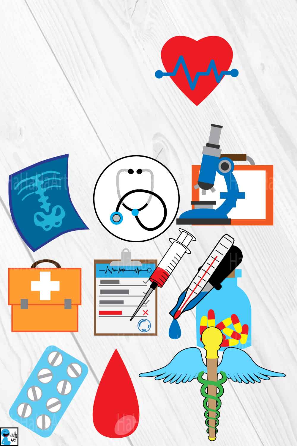 Doctor and Medical Designs Clipart pinterest image.