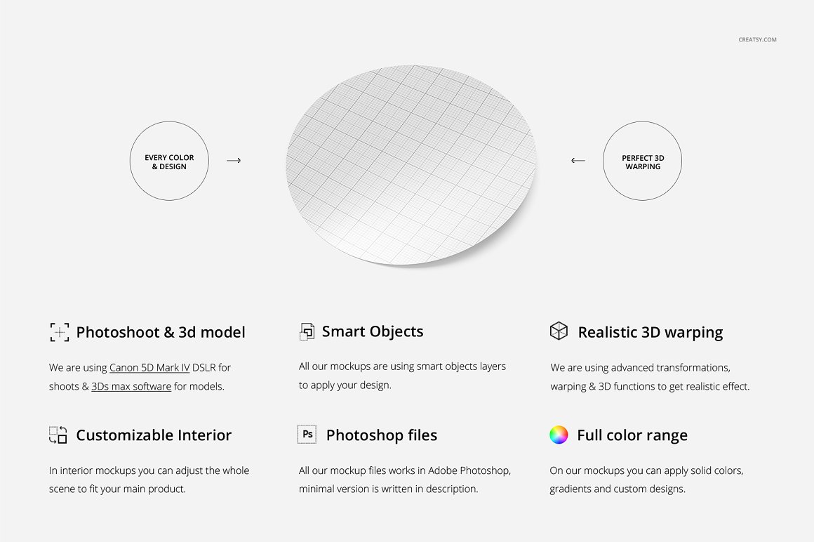 Description of decals stickers mockup properties.