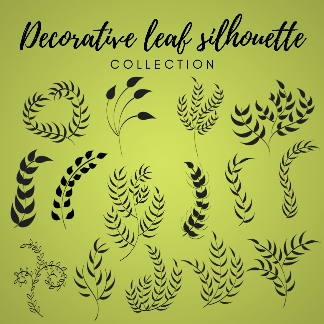 15 Decorative Leaf Silhouette - Only $8 facebook image.